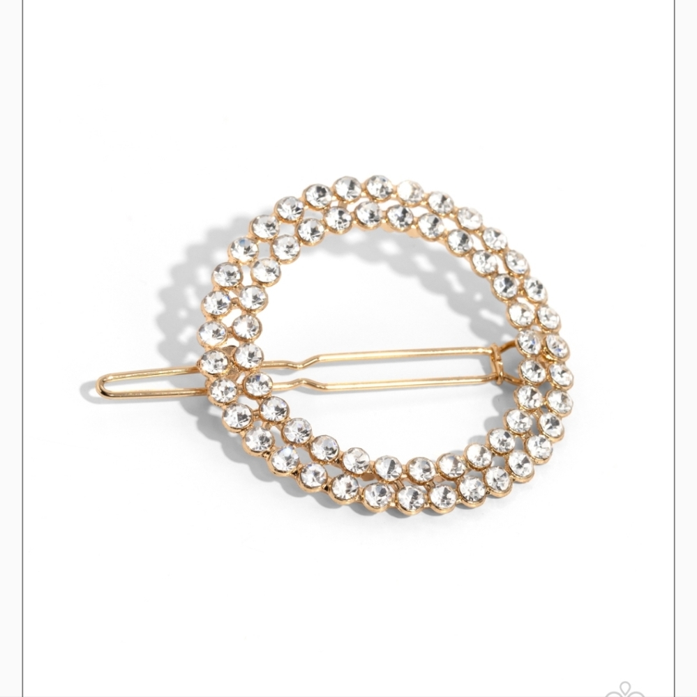 Inner Circlet Gold Hair Clip Barrette